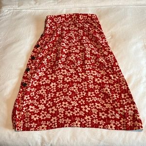 NWOT:  Madewell Floral Skirt